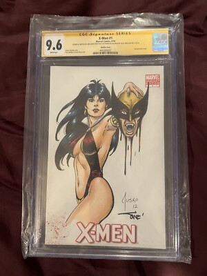 Jusko Vampirella Wolverine Sketch Colored Sinclair CGC 9.6 NM X-Men Very Unique 