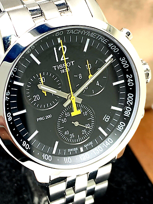 Tissot Men s Watch PRC200 Swiss Quartz Chronograph Black Dial T1144171105700