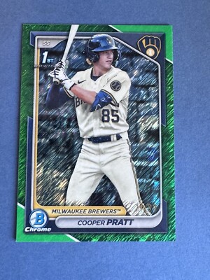 2024 Bowman -  COOPER PRATT Chrome  Green Shimmer Refractor  79/99 