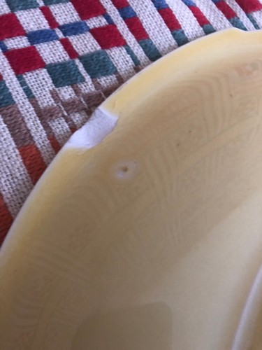 Vintage Edwin M Knowles Yellow Cake Chop Plate Platter Yorktown Style 1939 USA