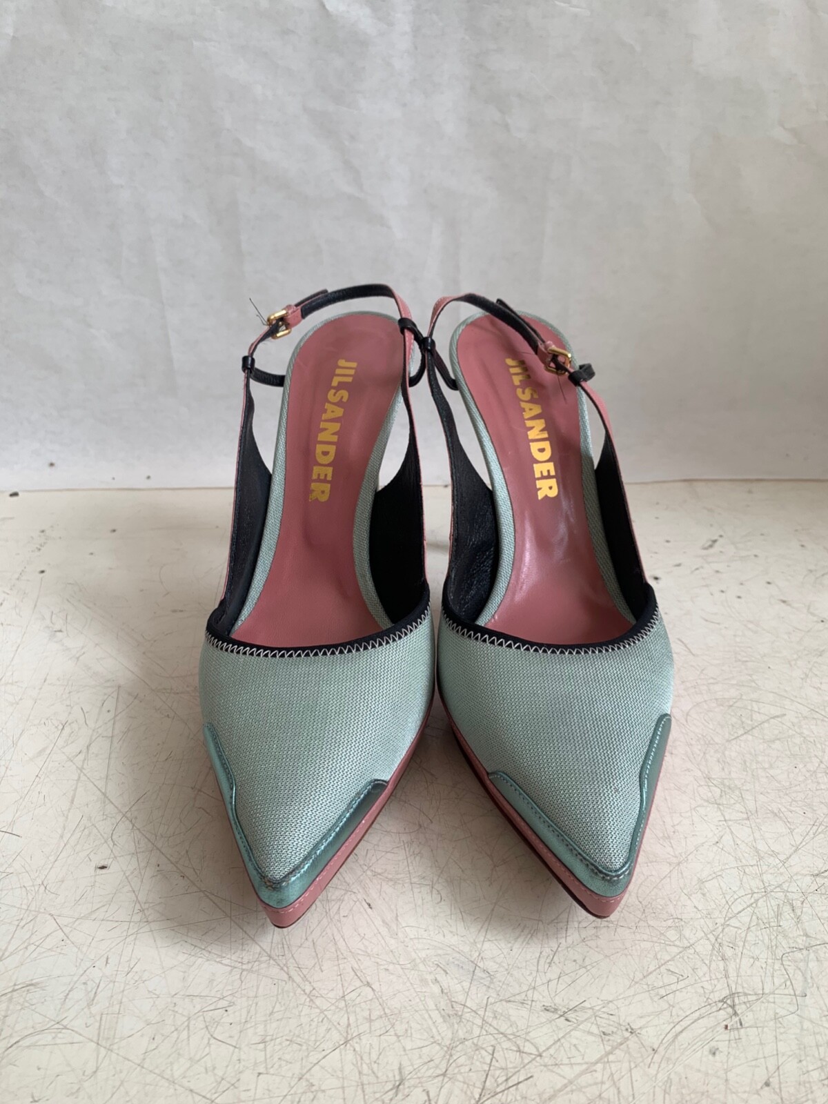 Jil Sander Raf Simons Sky Nylon Runway pointed toe Pumps Sz Jil Sander Raf Simons Sky Nylon Runway pointed toe Pumps Sz