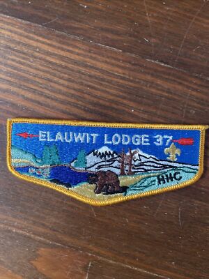 OA Flap Lodge 37 Elauwit Boy Scouts BSA Vtg HHC BSA Adventure