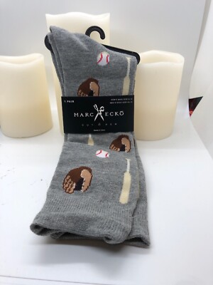 New Marc Ecko Mens Pair Of Novelty Crew Socks - Baseball