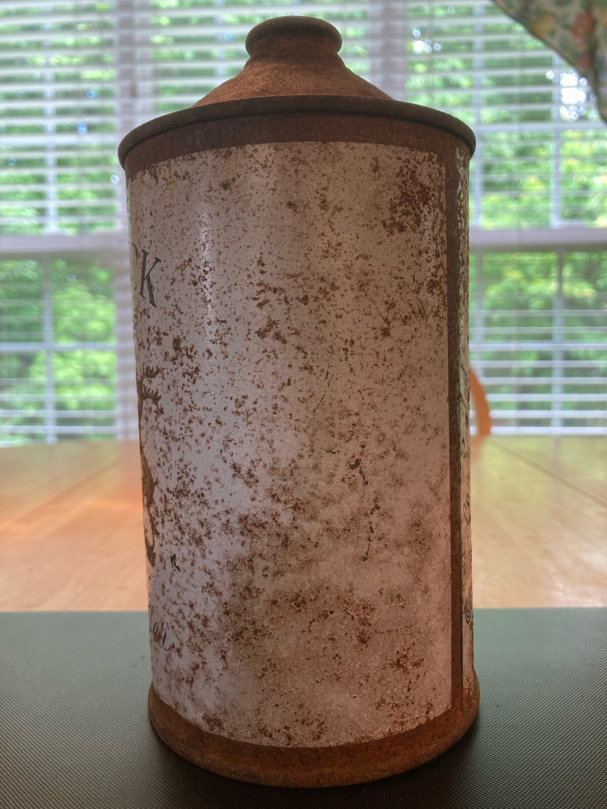 Pickwick Ale, Quart Cone IRTP, Empty Outdoor Can, Small Holes, Dented Bottom