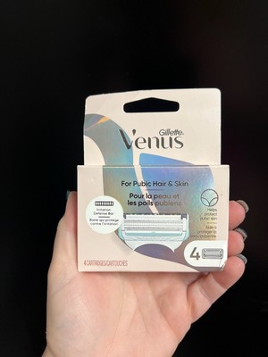 Gillette Venus Razor Cartridge Reills for Pubic Hair and Skin 4 Cartridges