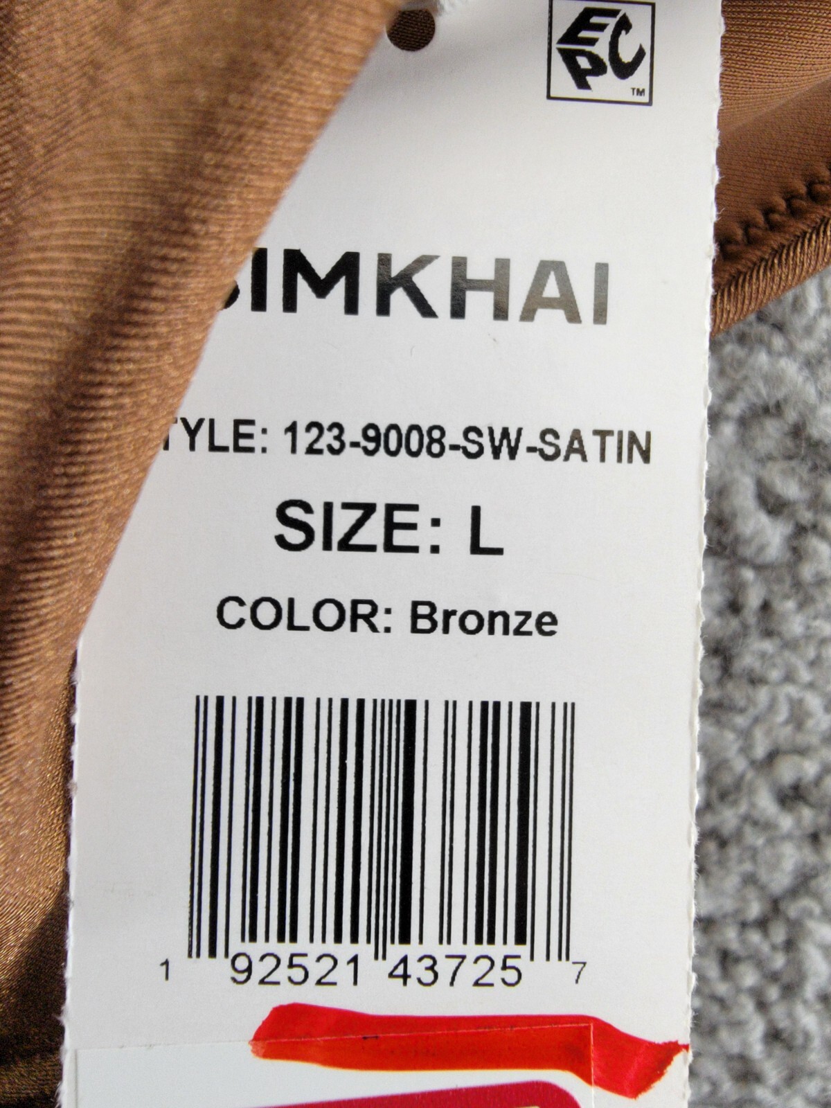 Simkhai Emmalynn Strappy Bikini Bottom Women's L Bronze Elastic Waist Pull On - Picture 16 of 16