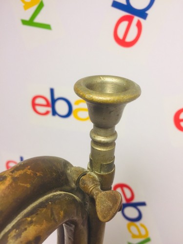 VINTAGE, MILITARY CAVALRY, BRASS BUGLE Gautrot Brevote 1900’s Bugle SDDG Paris
