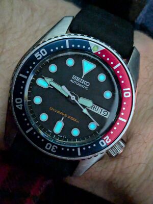 004 SEIKO PEPSI BEZEL INSERT FOR MIDSIZE DIVER SKX015 7S26 0030