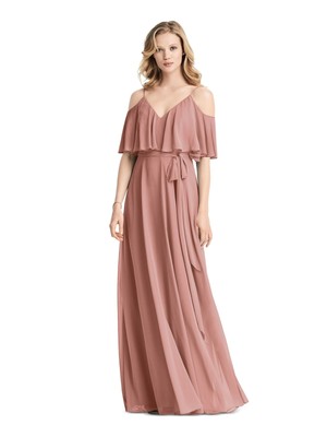 

JENNY PACKHAM BRIDESMAIDS Женское розовое вечернее платье с завязками и поясом, Розовый