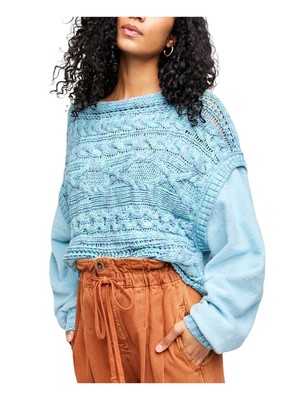 

FREE PEOPLE Женский синий свитер