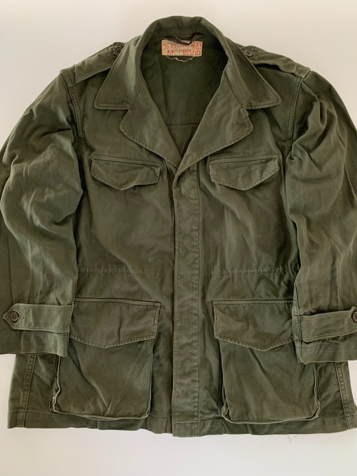 VTG Old French TTA Mle M47 Green Coat Jacket Algeria Africa