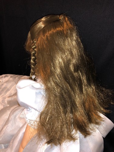 EMILLE Munecas Geli 24” Doll Vinyl Head & Limbs Cloth Body Blue Eyes Brown Hair