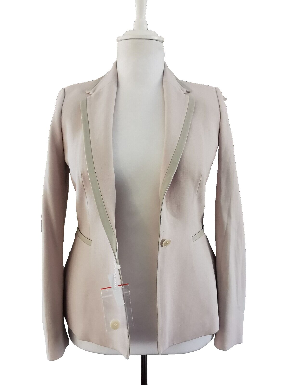 ベスト・ジレ MAX MARA Talento virgin wool blazer RRP €699✨MAX MARA Virgin WOOL-Leather Blazer Usa10_ Gb12_