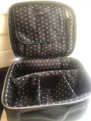 Vlando Medium Makeup Cosmetic Organizer Case Portable Storage Bag with Adjust...