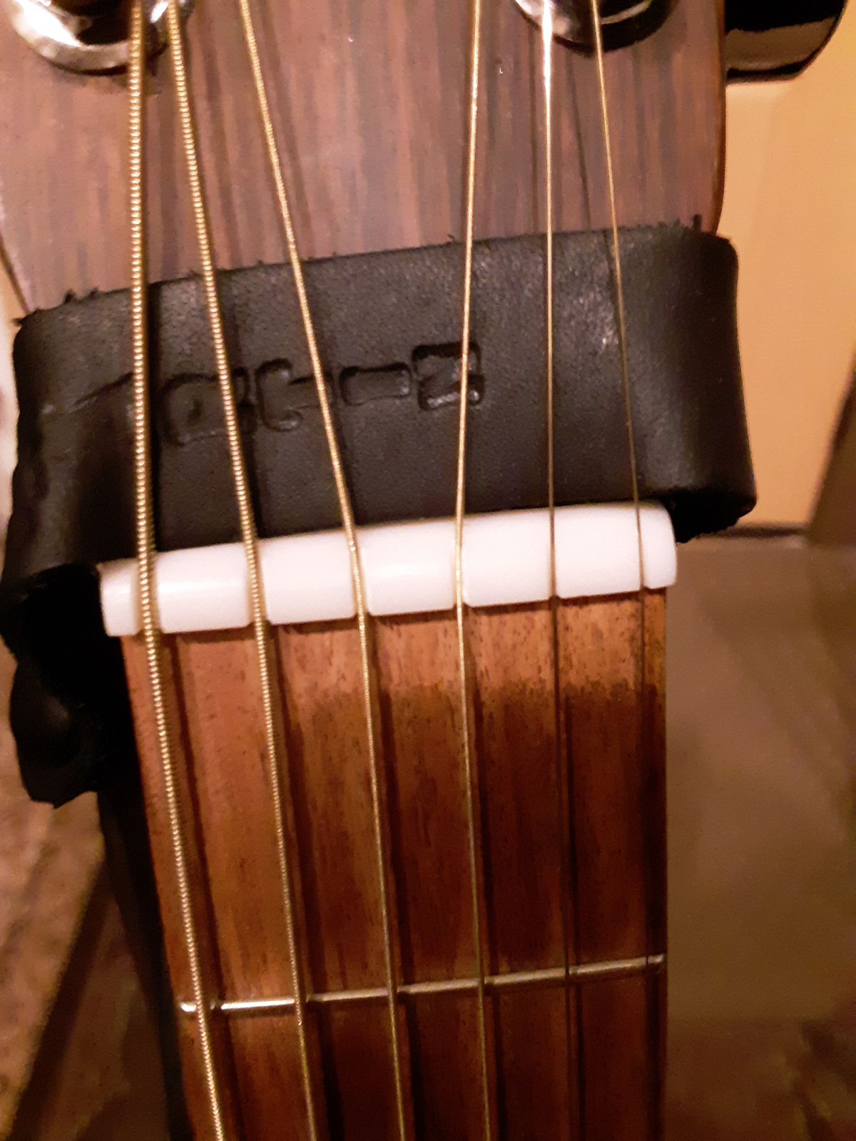 Martin Acoustic Guitar Strap Button Tie Leather Black 729789417457 eBay