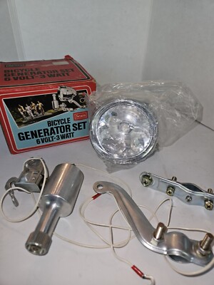NOS Vintage Sears Solid State Bicycle Generator Battery Set 6-Volt 3-Watt