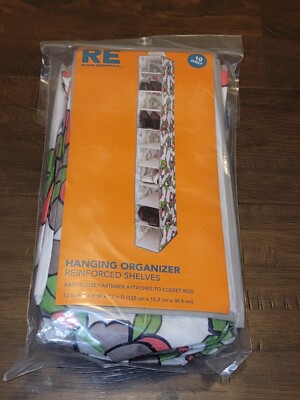 RE Room Essentials Closet Rod Hanging Oganizer Floral NEW Shoes Decor Office