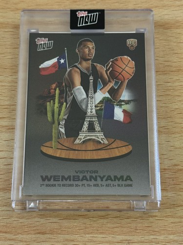 2023 Topps NOW VW4 VICTOR WEMBANYAMA FRANCE TEXAS SPURS ROOKIE RC