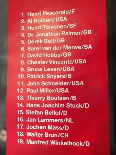 Porsche Cup ‘84 Poster.