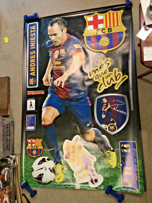 Andres Iniesta Barcelona FCB REAL BIG Lifesize FATHEAD + all other  Decals logos