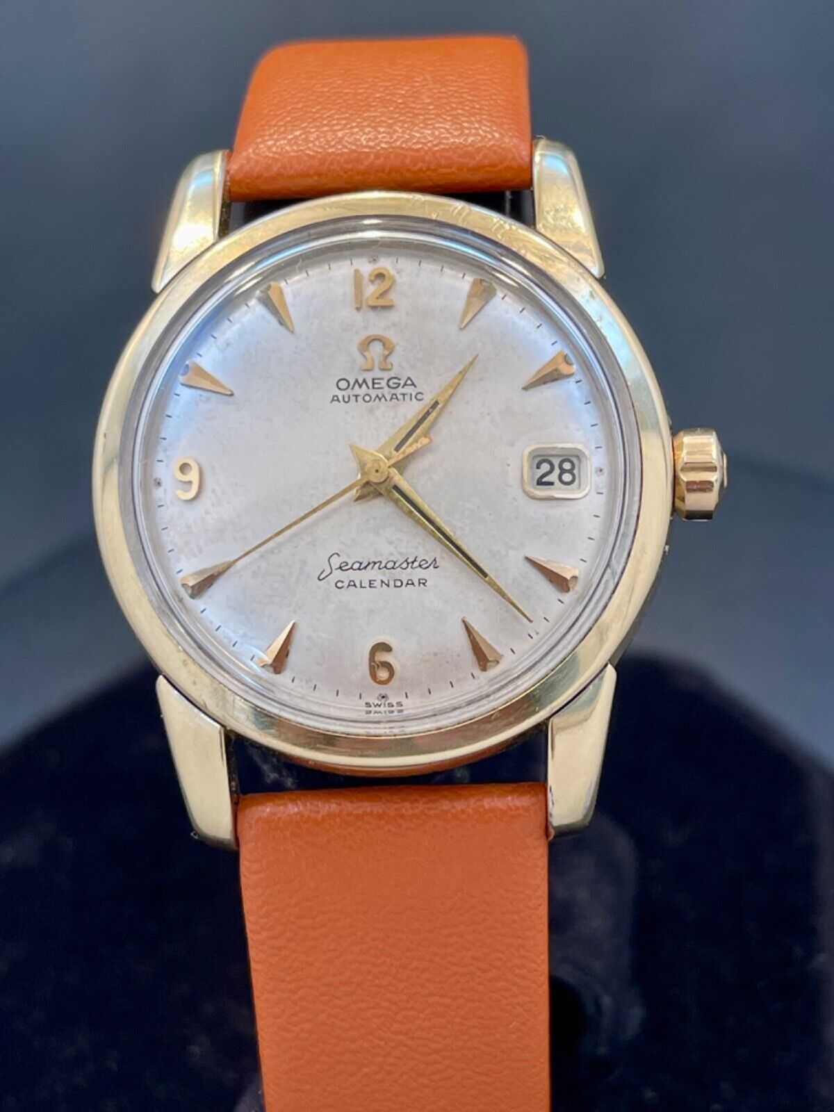 VINTAGE 1958 OMEGA AUTOMATIC SEAMASTER CALENDAR 14k GOLD CAP VINTAGE 1958 OMEGA AUTOMATIC SEAMASTER CALENDAR 14k GOLD CAP