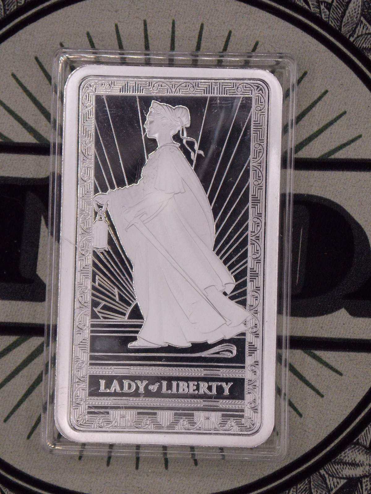 *PAMP SUISSE* 10oz .999 Silver Bullion *LADY of LIBERTY* Bar #EC4 ECC&C, Inc.