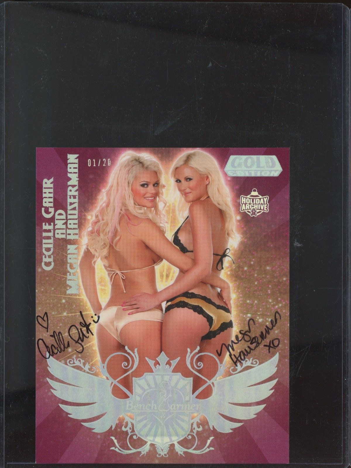 2007 Bench Warmer Holiday Archive Silver Cecille Gahr Megan Hauserman 1/20 Auto