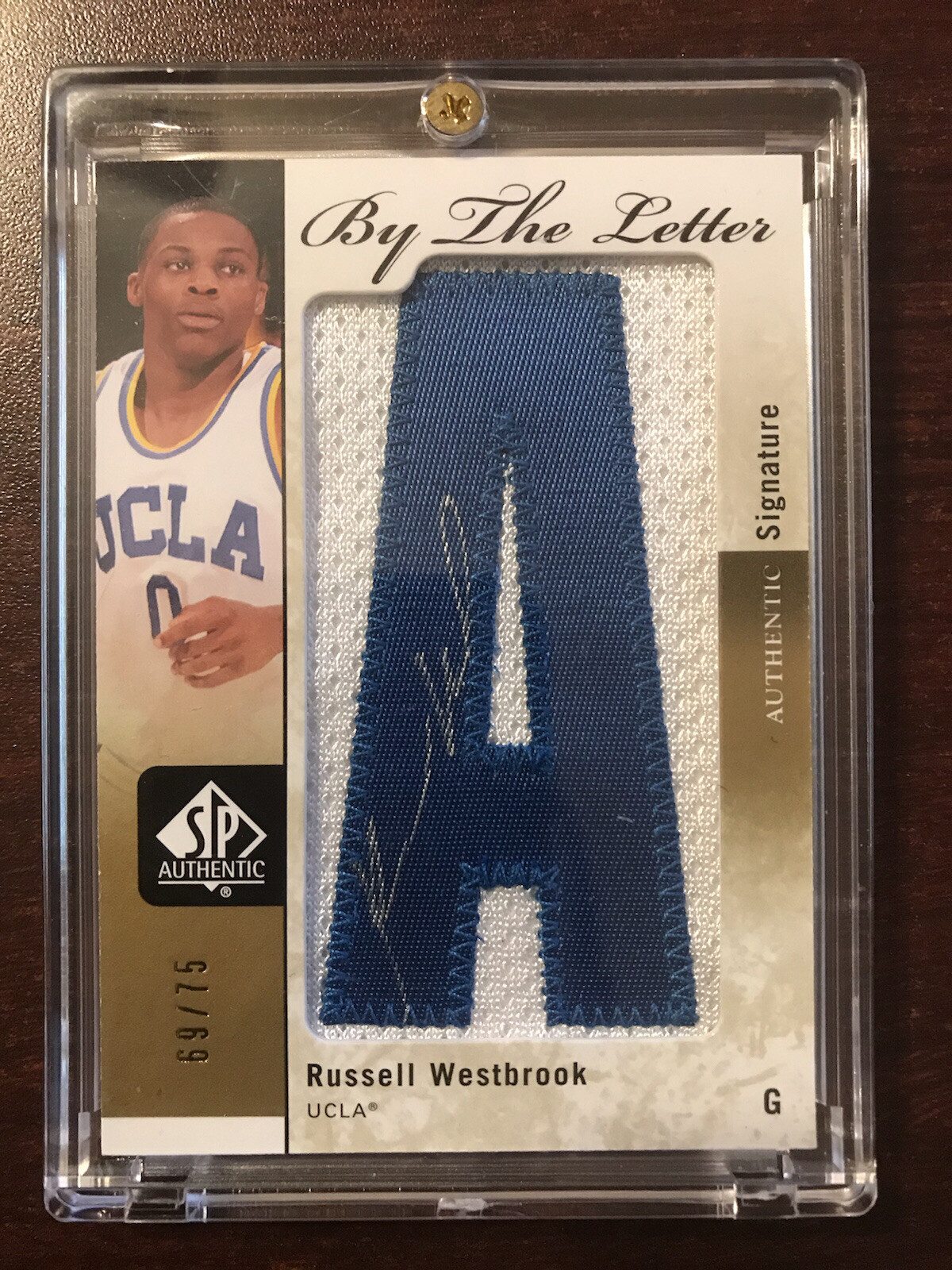 11-12 SP AUTHENTIC BY THE LETTER RUSSELL WESTBROOK PATCH
