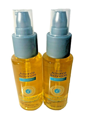 AVON ADVANCED TECHNIQUES LEAVE-IN TREATMENT WITH MOROCCAN OIL   (BUNDLE OF 2)
