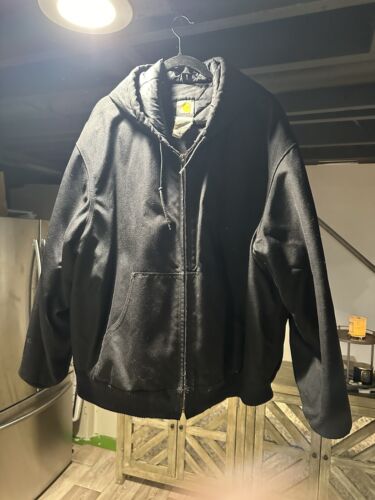 Carhartt Jacket 2XL Black Canvas Extremes Outdoor Lined Carhartt Jacket 2XL Black Canvas Extremes Outdoor Lined
