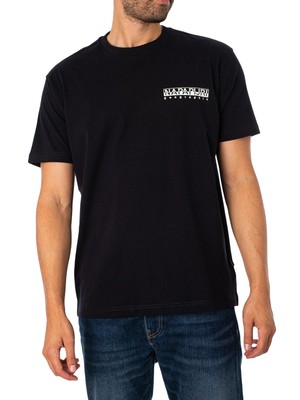 

Мужская футболка Napapijri S-Telemark Back Box Logo, черная, Черный, NP0A4HRC0411