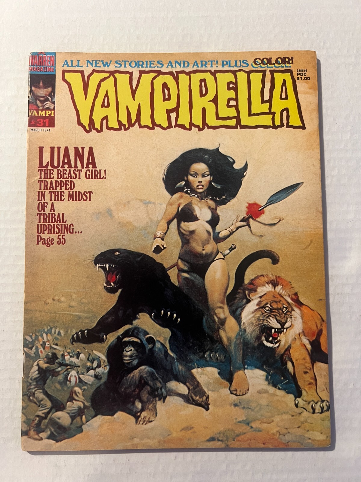 VAMPIRELLA #31 1ST APPEARANCE OF LUANA THE BEAST GIRL FRANK