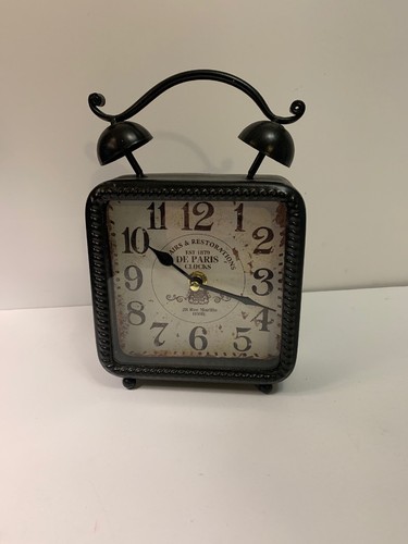 Bronze Decorative Clock #hd-1688 Aa Battery, Tested Works