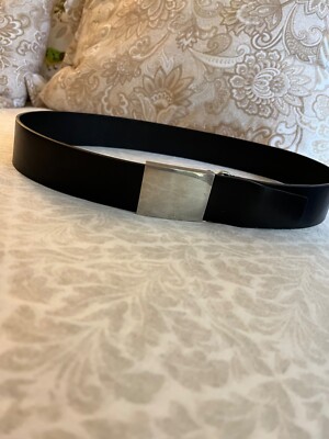 Men's Prada Belt Size 34 - 1.5 Inch Width Black Leather
