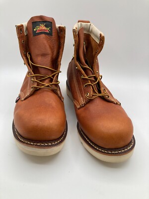 Work Boots, Thorogood, 814-4355, 6  Plain Soft Toe Wedge Sole, Made in the USA