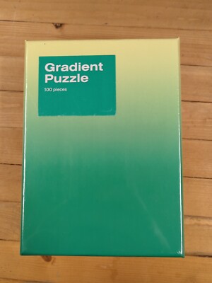 Gradient Puzzle - Green Yellow 100 Pieces Game Bryce Wilner Areaware New