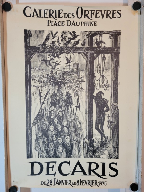 Affiche Lithographique Decaris Albert- Galerie Des Orfevres- 1975- 70/42 Cm