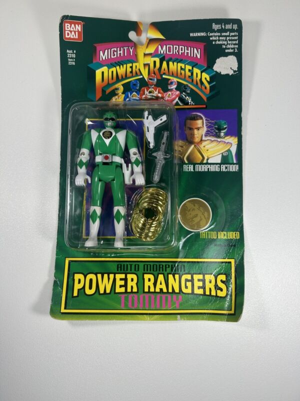Vintage 1994 Bandai New Mighty Morphin Power Rangers Green Ranger Tommy Figure