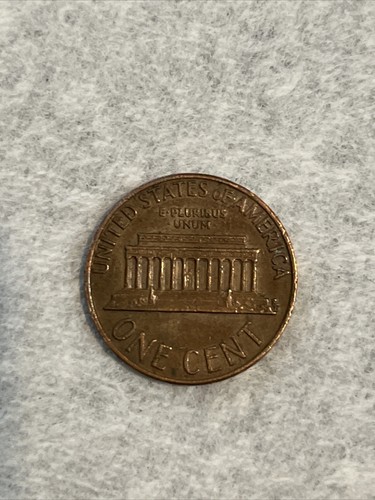 1973 Penny No Mint Mark, Raised Edge, oblong,