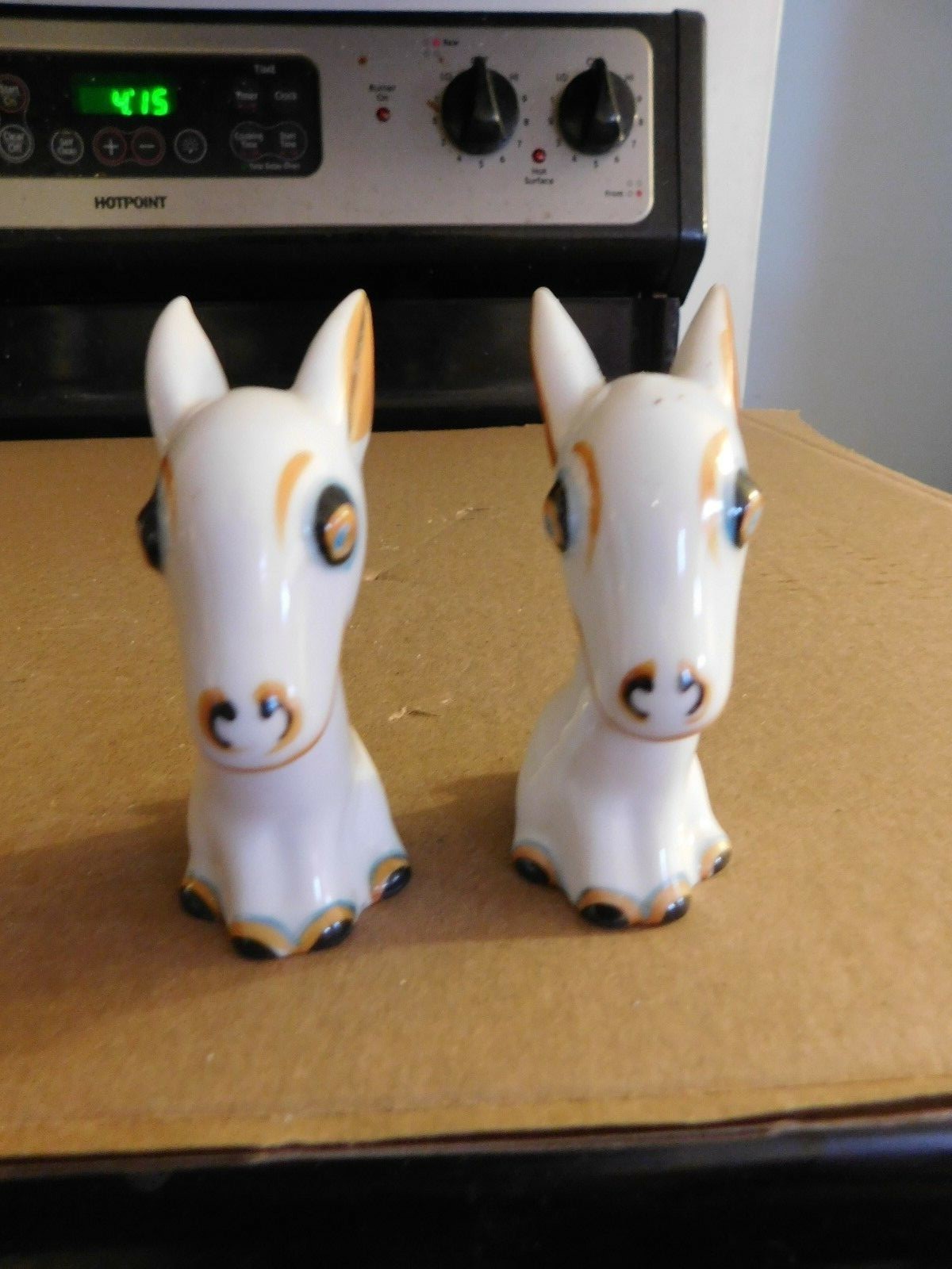 VINTAGE UNIQUE MADE IN JAPAN DONKEY SALT AND PEPPER SHAKERS
