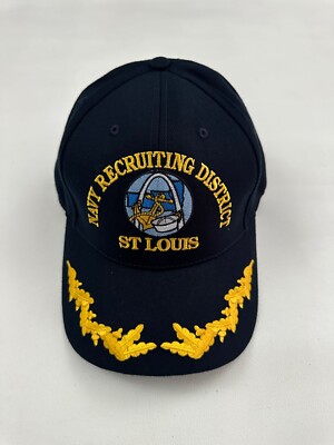 The Corps Navy Recruiting District St Louis Logo Blue Baseball Cap Hat One Size