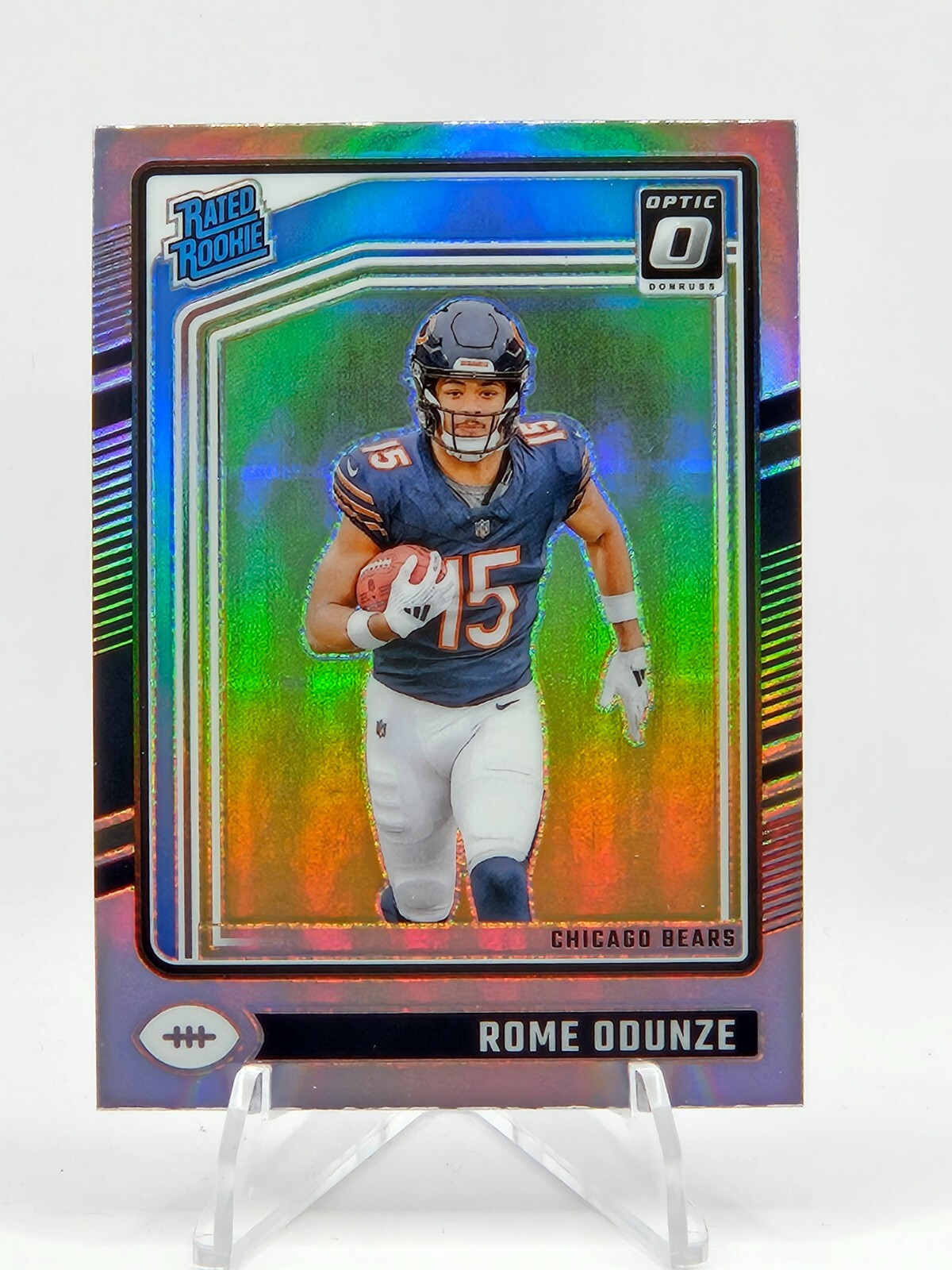八村塁 optic RC auto silver holo 2024 Optic Holo Silver Rome Odunze Chicago Bears #286 Rookie