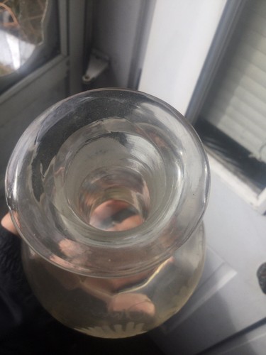 Antique Open Pontil Hand Blown Decanter Frosted Decoration FOR BEST OFFER