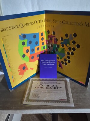 First State Quarters Of The United States Collector's Map.1999-2008.No Coins.