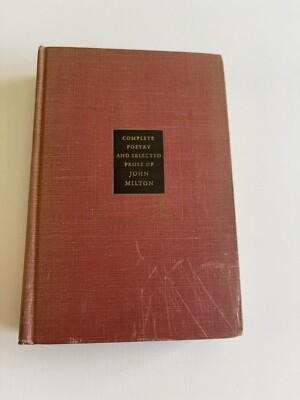 John Milton Complete Poetry and Selected Prose - 1950 Modern Library Hardcover