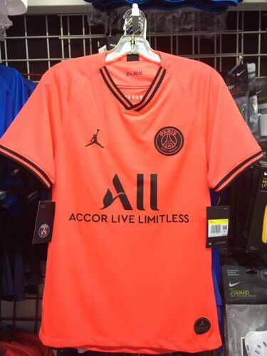 Nike Jordan PSG 19-20 Away Jersey Orange Black Size S Men's Nike Jordan PSG 19-20 Away Jersey Orange Black Size S Men's