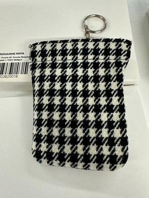 NEW Porsche 911 356 PEPITA & LEATHER HERITAGE Key Ring Chain Museum Original W