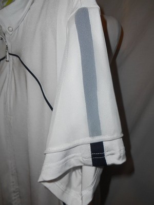 DKNY GOLF Men's White top, size XL, short sleeve , zipper front, NWOT