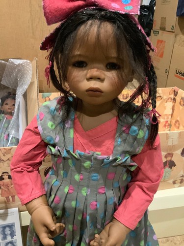 Annette HIMSTEDT 2008 Jointed 31’ Club doll LELETI & 14’ Mini Rare Set