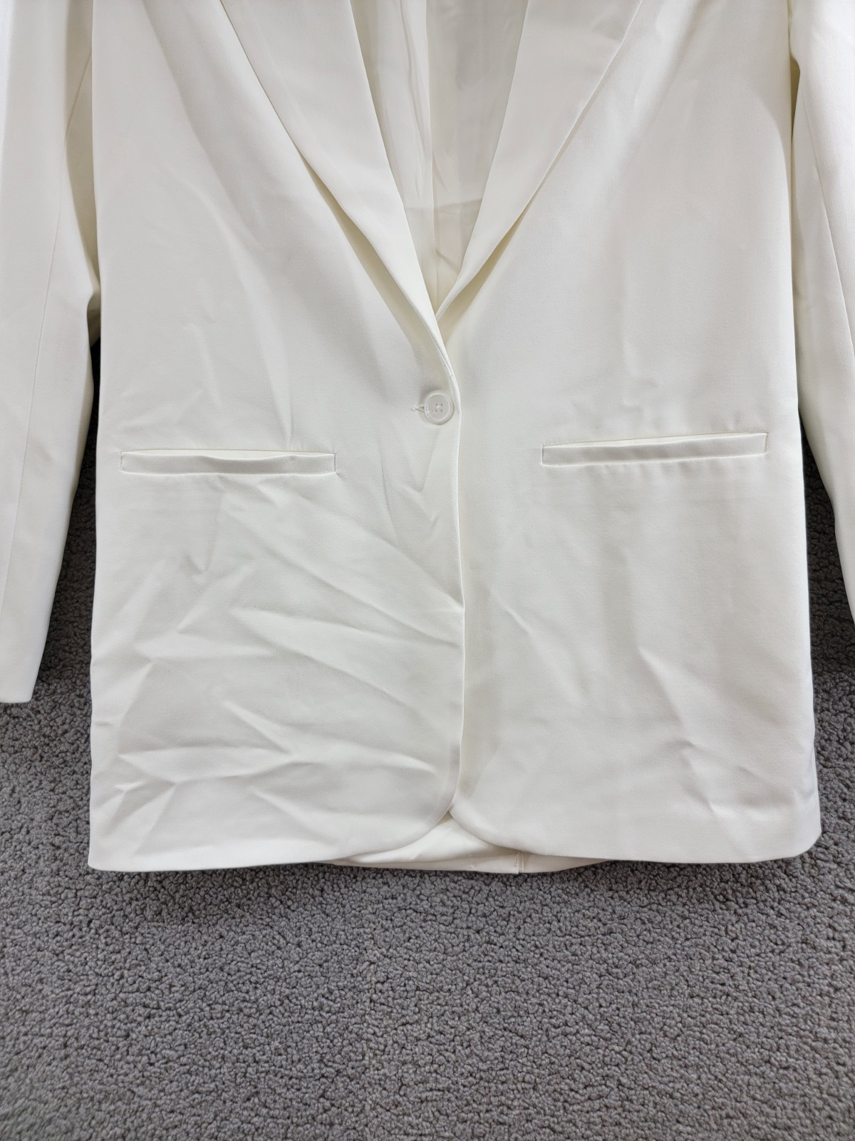 Liverpool Los Angeles Button Front Oversized Front Blazer Womens Small Porcelain - Picture 4 of 20